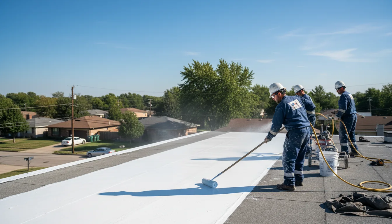 Commercial roof coating in Tescott, KS near me